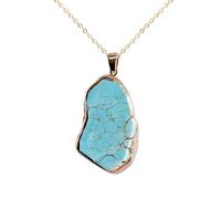 Raw Turquoise Stone Choker,Boho Coral Stone Necklace,Irregular Shape