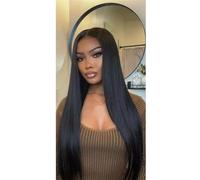 Raw Vietnamese Bone Straight Human Hair Wig SDD Natural Black (HD 2x6 Kim K Closure,28 Inch)