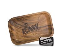 RAW Wood Rolling Tray | Size - Small | Sturdy RAW Designed Wood with Curved Corners - No Creases!