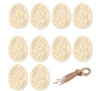 Raw Wooden Ornaments - Easter Eggs Paintable as Pendants for Crafts, Wooden Shapes for Decorations, for Parties, Home, Bedroom