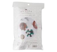 Raw Wool Feltea Needle Felt Ball Coasters for 2 (3. Green/White/Brown)