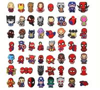 Rawan Fresh 50Pcs Cute Hero Shoe Charms for Clogs, Sandals & Water Shoes - Fun and Colorful Accessories for Kids, Teens, Girls, Boys & Wristbands
