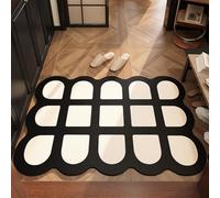 Rawbmop Door Matts Indoor Brown Geometry Water Absorbent Mud Resistant Easy Clean Entry Outdoor Rugs, Non Slip Rubber Backing, Large Durable Mats for Outside Patio Porch Farmhouse40x60cm