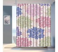 Rawbmop Shower Curtain Colorful Flowers Mildew Resistant Waterproof Quick-Drying, Premium Polyester,3D Digital Painting Bathroom Curtains, Durable and washable, with 12 Hooks 180x180cm