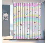 Rawbmop Shower Curtain Colorful Starry Sky Mildew Resistant Waterproof Quick-Drying, Premium Polyester,3D Digital Painting Bathroom Curtains, Durable and washable, with 12 Hooks 150x180cm