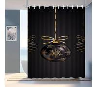 Rawbmop Shower Curtain Snowflake Lantern Mildew Resistant Waterproof Quick-Drying, Premium Polyester,3D Digital Painting Bathroom Curtains, Durable and washable, with 12 Hooks 150x180cm