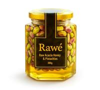 Rawé Raw Acacia Honey with Mixed Nuts, with Almonds, Walnuts, Pecan Nuts, Cashew Nuts and Pistachios, Unpasteurised (Pistachio)