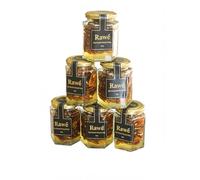 Rawé Raw Acacia Honey with Pecans, Unpasteurised, 280g Luxury Glass Jar, 6 Pack, Natural Energy Boost