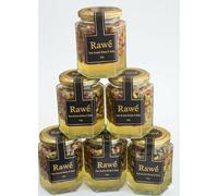 Rawé Raw Pure Acacia Honey with Pistachios, Unpasturised, 280g luxury Jar, 6 Pack,