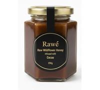 Rawé Raw Wildflower Honey Infused with Raw Cacao, Unpasturised, Unprocessed, Cold infused
