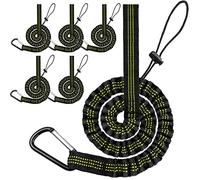 Raweao 6-Pack Upgraded Tool Tethers Lanyard, Retractable Tool Tethering Kit for Working at Height, Maximum Weight Limit 6.8KG/15lb Tool Tether Safety Rope Dual Ends
