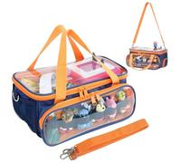 Raweao Bag for Tonies Storage, Carrying Case for Tonie Box with Shoulder Strap & Handle, Portable Travel Carrying Bag for Toniebox & Accessories Large Capacity (Blue)