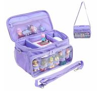 Raweao Storage for Tonies, Carry Case for Tonie Box 2 & 1 with Shoulder Strap & Handle, Portable Carrying Bag for Toniebox Starter Set and Accessories Storage (Purple)