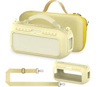 RAWECUD Protective Case for Bose SoundLink Max Portable Bluetooth Speaker, Accessories Hard Carrying Case and Silicone Cover Combo with Carrying Strap (Citrus Yellow)