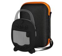 RAWECUD Protective Case for JBL Clip 5 Bluetooth Speaker, Hard Carrying Case and Silicone Cover for Clip 5 Speaker, Stand Up Holder and Carrier (Black Case)