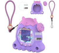 RAWECUD Protective Case for Tamagotchi Paradise Electronic Pet, Silicone Cover for Tamagotchi Paradise with Screen Protector, Hand Strap and Button Cover Protector