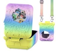 RAWECUD Rainbow Cover Case for Bitzee Disney Interactive Electronic Pet (30 Characters), Soft Protective Cover with Carrying Strap (Silicone Case and Lanyard)