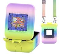 RAWECUD Rainbow Cover Case for Bitzee Original Interactive Electronic Pet (15 Animals), Soft Protective Cover with Carrying Strap (Silicone Case and Lanyard)