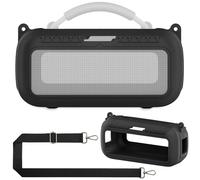 RAWECUD Silicone Case for Bose SoundLink Max Portable Bluetooth Speaker, Accessories Protective Cover with Carrying Shoulder Strap (Black)