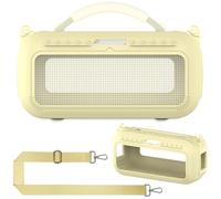 RAWECUD Silicone Case for Bose SoundLink Max Portable Bluetooth Speaker, Accessories Protective Cover with Carrying Shoulder Strap (Citrus Yellow)
