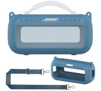 RAWECUD Silicone Case for Bose SoundLink Max Portable Bluetooth Speaker, Accessories Protective Cover with Carrying Shoulder Strap (Blue Dusk)