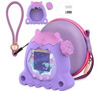 RAWECUD Silicone Cover and Hard Carrying Case for Tamagotchi Paradise, Accessories for Tamagotchi Paradise Cases with Screen Protector and Hand Strap