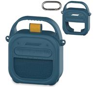 RAWECUD Silicone Cover Case for Bose SoundLink Micro 2 Portable Bluetooth Speaker, Accessories for Micro 2 Speaker Silicone Cover with Handle and Carabiner (Twilight Blue)