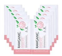 RAWGANIC Organic Intimate Hygiene Wipe Sachets | Gentle Ph Balanced, Fragrance-Free, Alcohol-Free, Flushable & Biodegradable Intimate | Set of 10 Individually Wrapped Sachets