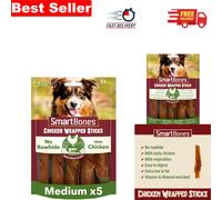 SmartBones Chicken Wrapped Sticks for Dogs - Pack of 5 - Medium