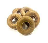 Rawhide Ring 3 Inch x 10 Natural Rawhide Dog Treats LODC