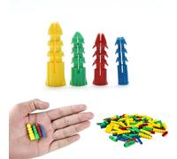 Rawl Plugs for Plasterboard Wall Plugs Assorted Impact Resistant Raw Plugs for Brick Wall, Concrete, Plasterboard Fixings Picture Hanging | 5mm, 6mm, 7mm and 8mm Assortment (150 Plugs)