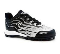 Rawlings Boys' Rally Youth Boys Baseball Cleats, Black/White, 5 Big Kid