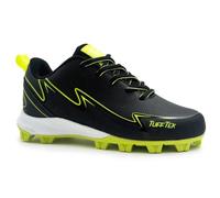 Rawlings Boys' Rawlings Impact Youth Boys Baseball Cleats, Black/Volt, 4 Big Kid