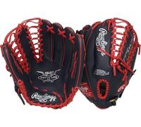 Rawlings Boys Select Lite Youth Baseball Glove | Pro Player Models | Sizes 10.5" - 12.25" | Multiple Styles Series, Mike Trout | Trap-Eze Web - Navy/Scarlet, 12.25" | Outfield