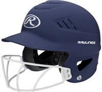 Rawlings | COOLFLO HIGHLIGHTER Batting Helmet | Face Guard Included | One Size Fits Most 6 1/2"-7 1/2" | Matte Navy