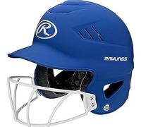 Rawlings | COOLFLO HIGHLIGHTER Batting Helmet | Face Guard Included | One Size Fits Most 6 1/2"-7 1/2" | Matte Royal