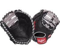 Rawlings | FOUNDATION First Base Mitt | Right Hand Throw | 12.5" - Single-Post Double-Bar Web | Black/Grey