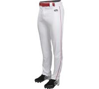 Rawlings Launch Series Full Length Baseball Pants | Piped | Adult Sizes White/Red