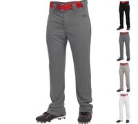 Rawlings Launch Series Game/Practice Baseball Pant, Adult, Solid Color, Full Length, Graphite, Large