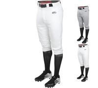 Rawlings Launch Series Game/Practice Baseball Pant, Adult, Solid Color, Knicker White