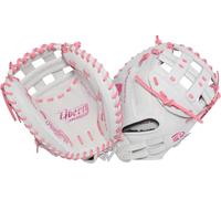 Rawlings | Liberty Advanced Fastpitch Softball Catcher's Mitt | 33" | H Web | Right Hand Throw | White/Pink