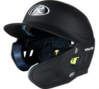 Rawlings Mach 1-Tone Right Batting Helmet W/Adjustable Face Guard Right Handed Adjustable, Senior, Matte Black