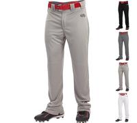 Rawlings Men's Launch Series Baseball Pant | Full Length Semi-Relaxed Fit | Adult Sizes | Solid Color Options Grey