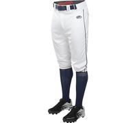 Rawlings Men's Launch Series Baseball Pants | Knicker Fit | Adult Sizes | Piped | Multiple Colors, White/Navy, Medium