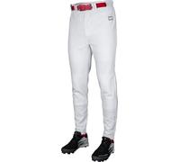 Rawlings Men's Pro 150 Series Baseball Pant | Jogger Fit | Adult Sizes | Solid & Piped Options, White, Small