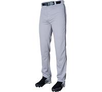 Rawlings Men's Semi-Relaxed Full Length Baseball Pant | Piped | Adult X Large | Grey/Navy