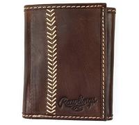 Rawlings | Men's Trifold Wallet Collection, Dark Brown | Baseball Seam Stitch, Rawlings | Men's Trifold Wallet Collection | Genuine Leather | Multiple Styles & Colors