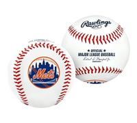 Rawlings MLB New York Mets Team Logo Baseball, Official, White