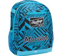 Rawlings MLB Team T-Ball Backpack | Miami Marlins | Multiple storage pockets, bat & bottle sleeves