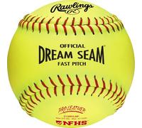 Rawlings | Official NFHS Pro Leather Dream Seam Fastpitch Softballs | C12RYLNF | 12" | 12 Count